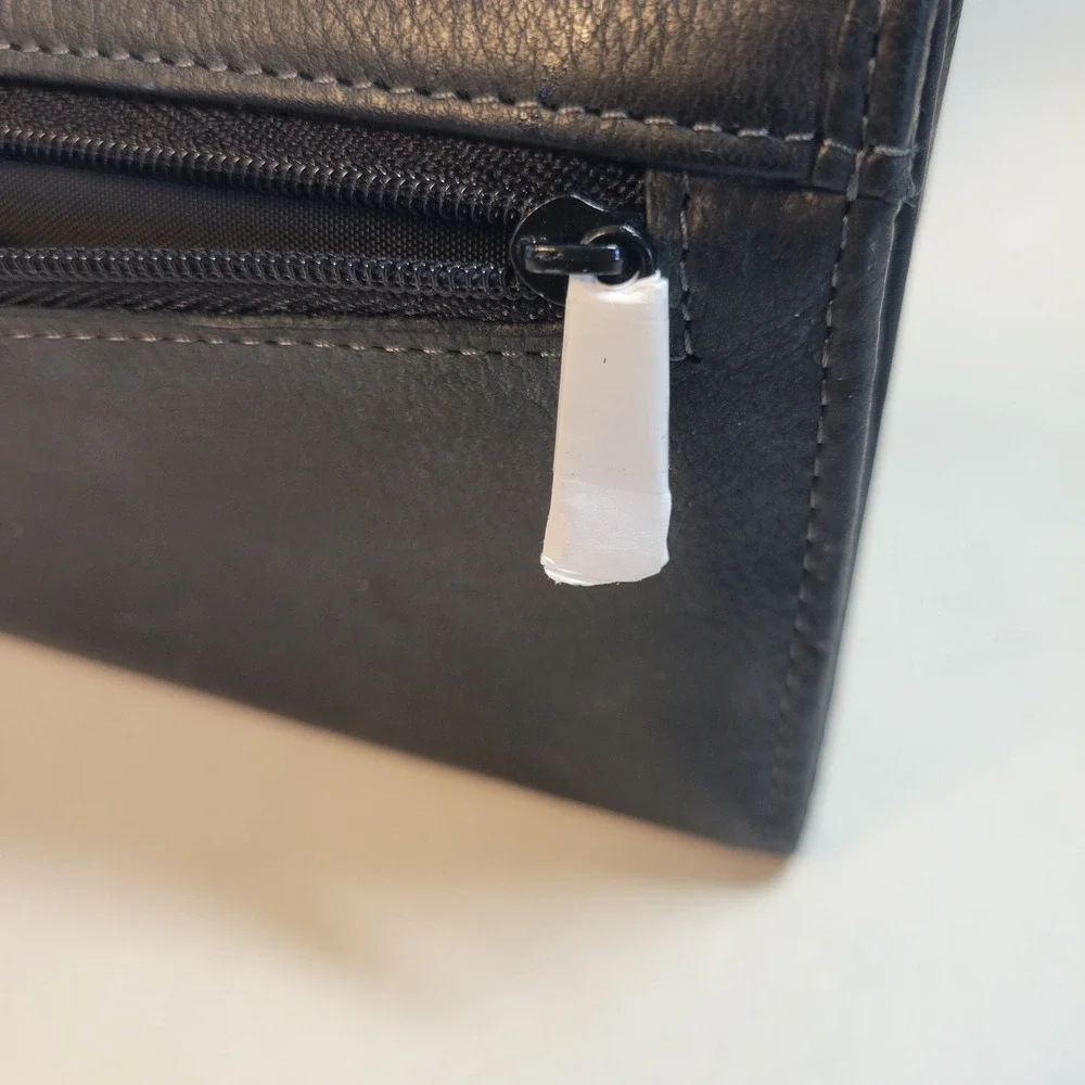 Buxton black leather